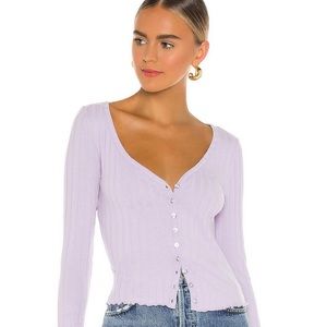 Nina Button Top in Lavender